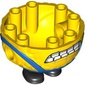 Minion Body, Extra Large Round with Grinning Teeth, Blue Overalls print