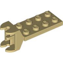 LEGO part 3640 Hinge Plate 2 x 4 with Articulated Joint - Female in Brick Yellow/ Tan