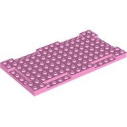 LEGO part 2629 Brick Special 8 x 16 x 2/3 with Six Recessed Edges in Light Purple/ Bright Pink