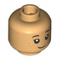 Minifig Head Leanne, Black Eyebrows, Freckles, Smile/Sad