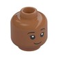 Minifig Head Padma Patil, Crooked Smile, Closed Mouth/Open Mouth