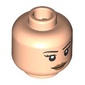 Minifig Head Witch, Dark Orange Lips, Stern Smile/Open Mouth Happy