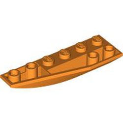 LEGO part 41765 Wedge Curved Inverted 6 x 2 Left in Bright Orange/ Orange