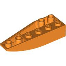 LEGO part 41764 Wedge Curved Inverted 6 x 2 Right in Bright Orange/ Orange