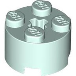 LEGO part 3941 Brick Round 2 x 2 with Axle Hole in Aqua/ Light Aqua