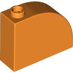 LEGO part 33243 Brick Curved 1 x 3 x 2 in Bright Orange/ Orange