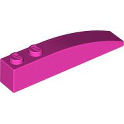 LEGO part 42022 Brick Curved 6 x 1 in Bright Purple/ Dark Pink