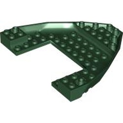 LEGO part 47404 Boat Hull Section, Brick 10 x 12 x 1 Open in Earth Green/ Dark Green