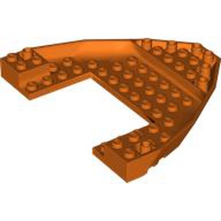 LEGO part 47404 Boat Hull Section, Brick 10 x 12 x 1 Open in Reddish Orange
