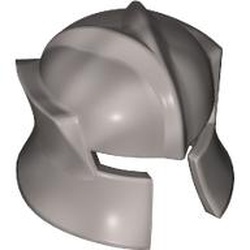 LEGO part 48493 Helmet Castle with Cheek Protection Angled in Silver Metallic/ Flat Silver