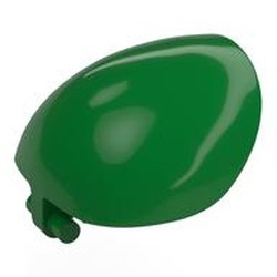 LEGO part  SHELL, W/ 3.2 SHAFT, NO. 14 in Dark Green/ Green