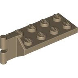 LEGO part 3639 Hinge Plate 2 x 4 with Articulated Joint - Male in Sand Yellow/ Dark Tan