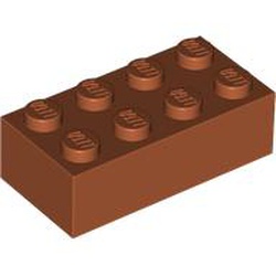 LEGO part 3001 Brick 2 x 4 in Dark Orange