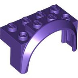 LEGO part 3387 Wheel Arch, Mudguard 4 x 2 x 2 in Medium Lilac/ Dark Purple