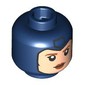 Minifig Head Jean Grey, Light Nougat Face, Nougat Eyebrows, Lops, Neutral/Scowl Print