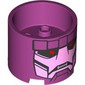 Brick Round 3 x 3 x 2 Recessed Center with 2 x 2 Studs and Axle Hole with Sentinel Face print
