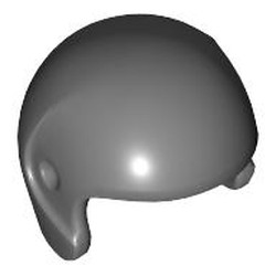 LEGO part 93560 Helmet, Sports [Plain] in Dark Stone Grey / Dark Bluish Gray