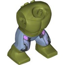 LEGO part 105177pat0002 Body Giant, No Head, Hulk with Sand Blue Pants pattern, Armor print in Olive Green