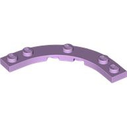 LEGO part 80015 Plate Round Corner 5 x 5 with 4 x 4 Round Cutout in Lavender