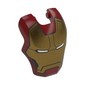 Headwear Accessory Visor Top Hinge with Gold Ironman Mask, White Eyes print