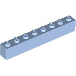 LEGO part 3008 Brick 1 x 8 in Light Royal Blue/ Bright Light Blue