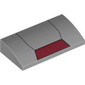 Slope Brick Curved 2 x 4 x 2/3 No Studs with Dark Red Trapezoid Shape (Iron Man Armor) print