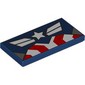 Tile 2x 4 with Captain America Chest print