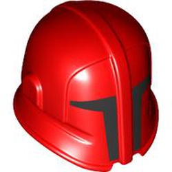 LEGO part 5680pr0001 Helmet, Praetorian Guard with Black Visor print in Bright Red/ Red