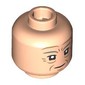 Minifig Head Darth Vader, Dark Tan Eyebrows, Nougat Wrinkles, Squinting