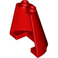 LEGO part 38317 Cone Half 2 x 4 x 3 in Bright Red/ Red