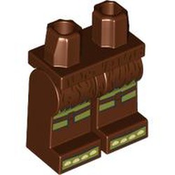 LEGO part 970c19pr0004 Hips and Reddish Brown Legs with print in Reddish Brown