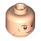 Minifig Head Cal Kestis, Dark Orange Eyebrows, Scars, Closed Mouth/Angry Open Mouth, Teeth