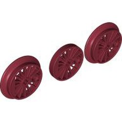 LEGO part 85489 Train Wheel RC Train [Set of 3] in Dark Red