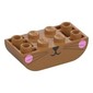 Brick Curved Double 2 x 4 Inverted with Animal Face, Bright Pink Cheeks print