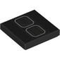 Tile 2 x 2 with 2 Dark Bluish Grey Grilles, Light Bluish Grey Border print