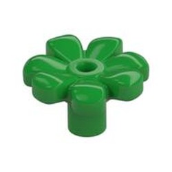 Plant, Flower, Minifig Accessory with 7 Thick Petals and Pin, Center Ring