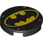 Tile Round 2 x 2 with Yellow Batman Logo print