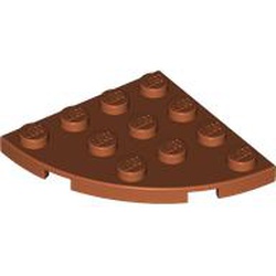 LEGO part 30565 Plate Round Corner 4 x 4 in Dark Orange