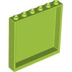LEGO part 59349 Panel 1 x 6 x 5 in Bright Yellowish Green/ Lime