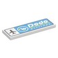 Tile 2 x 6 with Airplane, 'DODO Airlines' on Medium Azure Background print