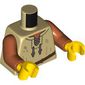 Torso, Tunic, Nougat Laces, Reddish Brown Rope for Belt print, Dark Orange Arms, Yellow Hands