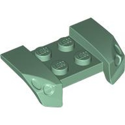LEGO part 44674 Mudguard 2 x 4 with Molded Headlights in Sand Green
