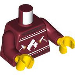 LEGO part 76382 MINI UPPER PART, NO. 7109 in Dark Red