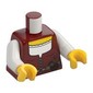 Torso, Vest, White Top, Dark Tan Belt, Dark Brown Pouch print, White Arms, Yellow Hands