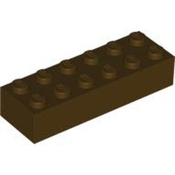 LEGO part 2456 Brick 2 x 6 in Dark Brown