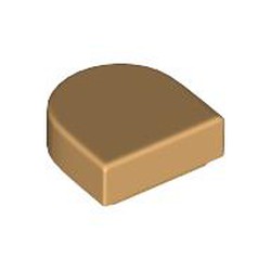 LEGO part 24246 Tile Round 1 x 1 Half Circle in Warm Tan