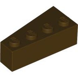 LEGO part 41767 RIGHT BRICK 2X4 W/ANGLE in Dark Brown