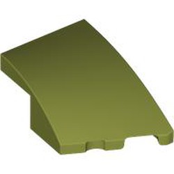 LEGO part 80178 Slope Curved 3 x 2 with Stud Notch Right in Olive Green