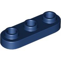 LEGO part 77850 Plate Special 1 x 3 Rounded with 3 Open Studs in Earth Blue/ Dark Blue