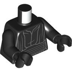 LEGO part 973c03h03pr0013 Torso Robe, Light Bluish Grey Outlines print, Black Arms and Hands in Black